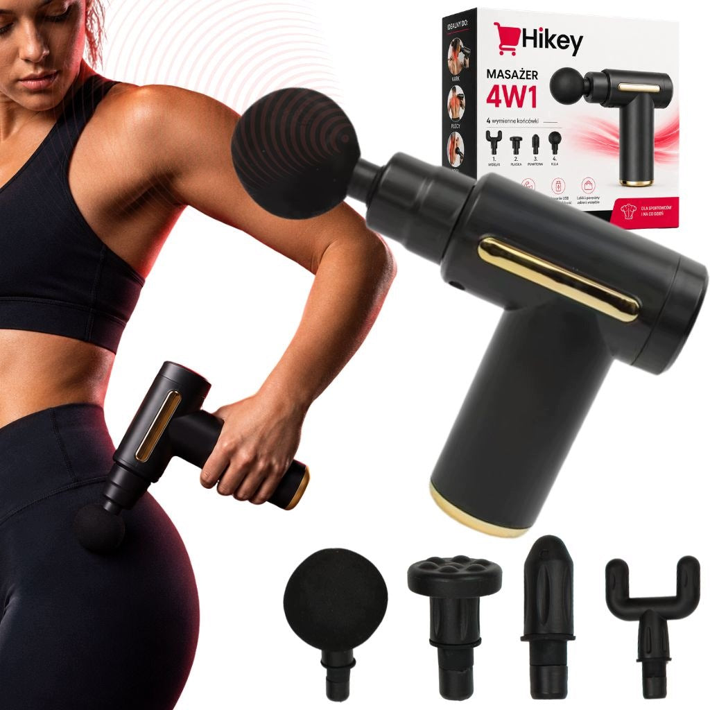 MASSAGE GUN VIBRATION MASSAGER FOR BACK OF BODY FEET 4 USB TIPS