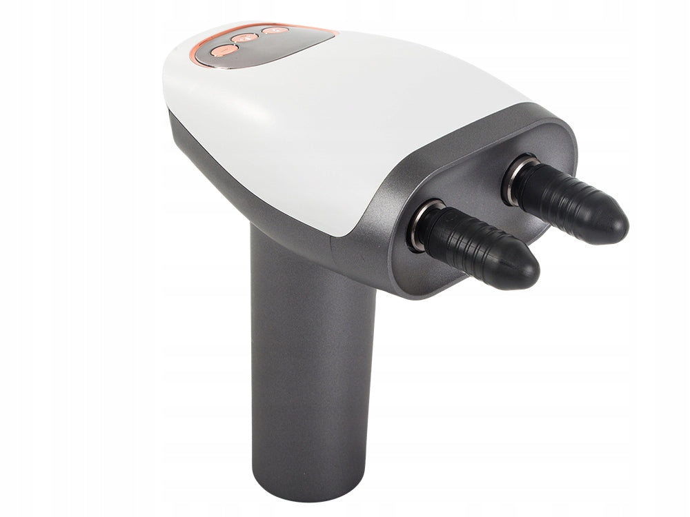 MASSAGE GUN WIRELESS LCD STRONG SET OF 8 BACK TIPS Color white