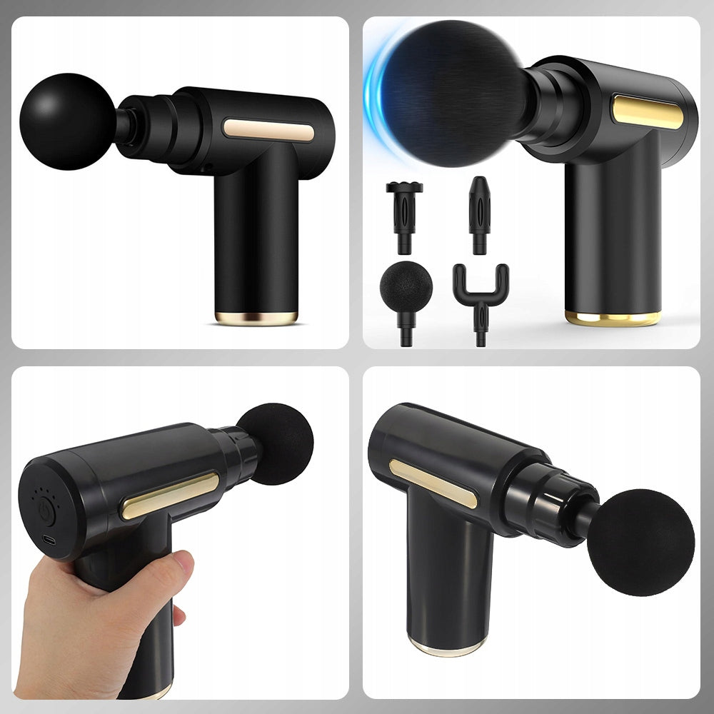 MASSAGE GUN WIRELESS VIBRATING MASSAGER 4 USB-C TIPS Packaging status original
