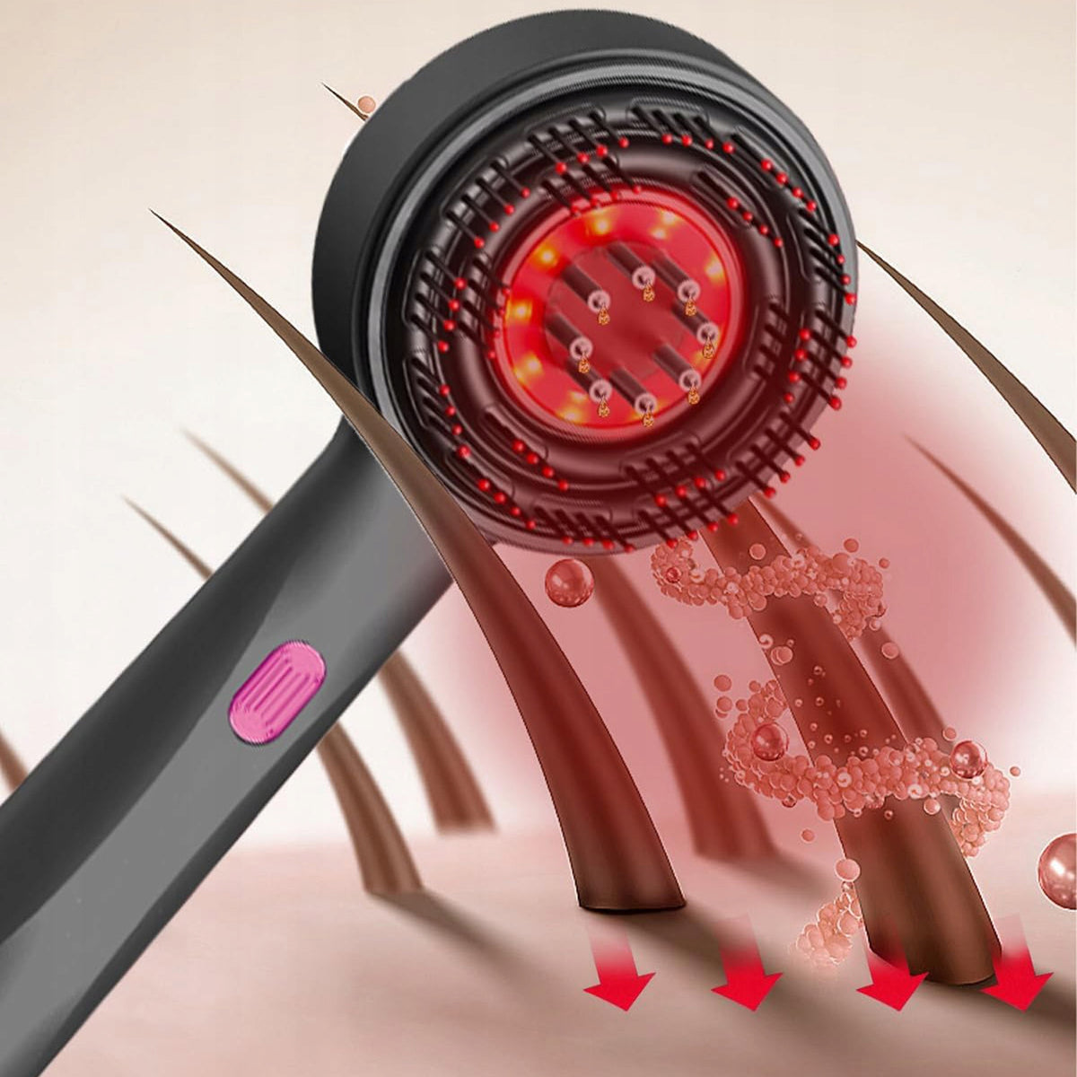 MASSAGE HAIR BRUSH ELECTRIC INFRARED RUB APPLICATOR Brand no brand