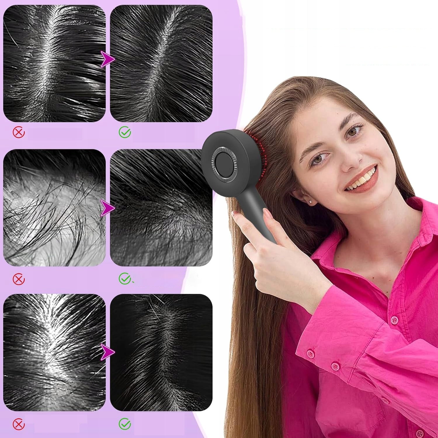 MASSAGE HAIR BRUSH ELECTRIC INFRARED RUB APPLICATOR Medical device no