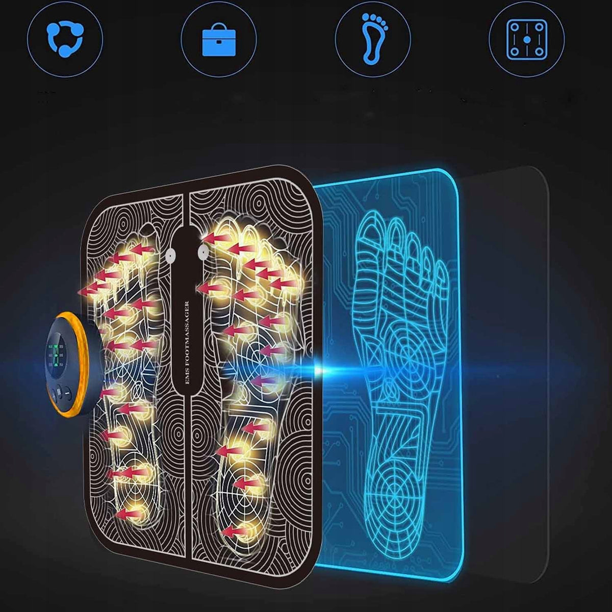 MASSAGE MAT EMS BLACK FOOT MASSAGER EMS MASSAGE MAT BODY MASSAGER Manufacturer code MASAŻER STÓP