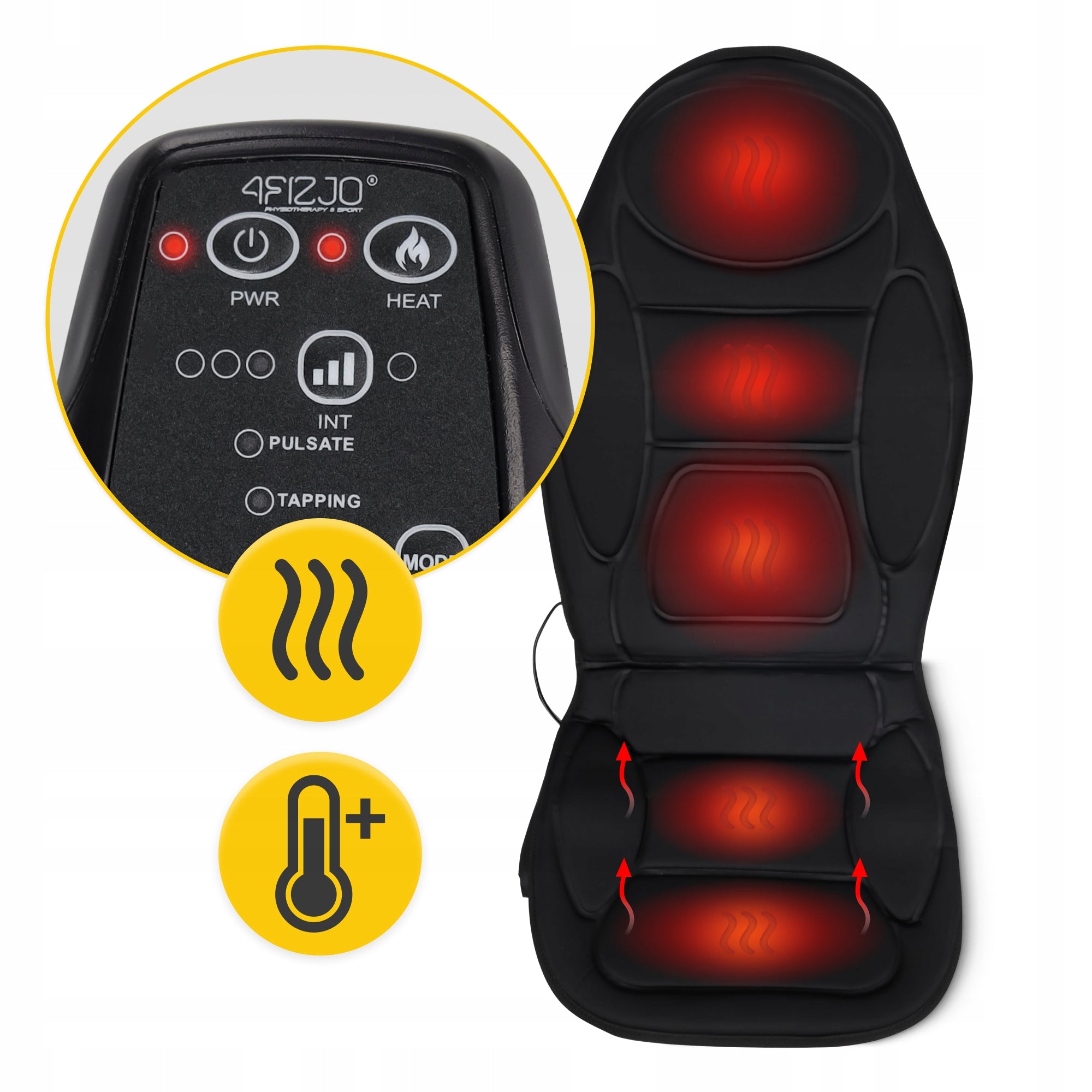 MASSAGE MAT FOR AIR CHAIR VIBRATING HEATED PRO Color black