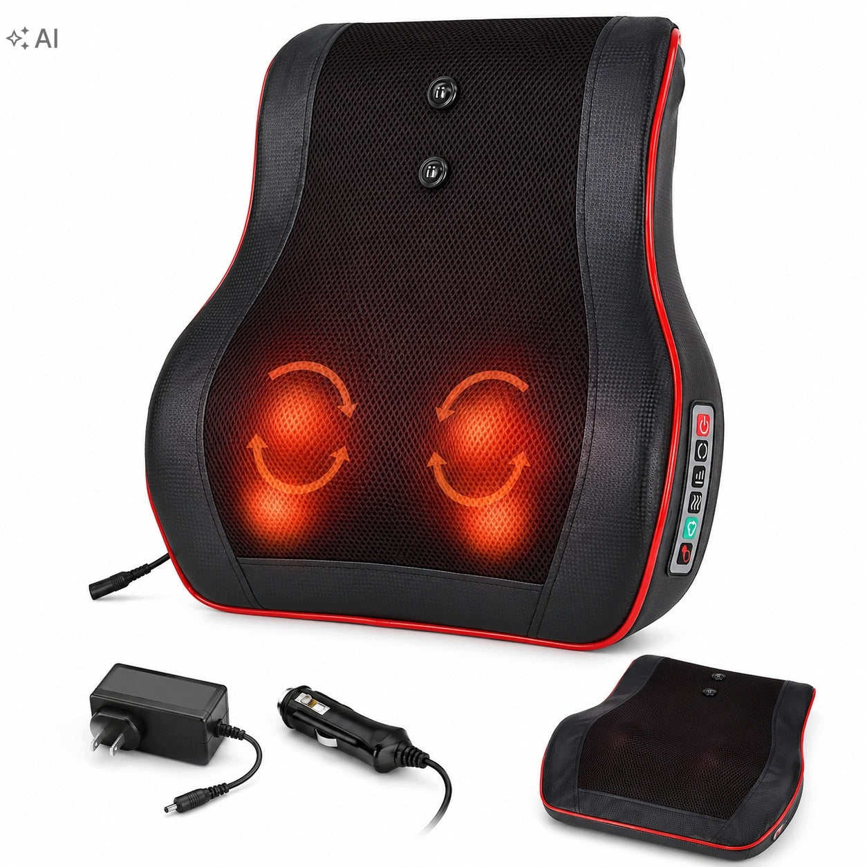 MASSAGE PILLOW SHIATSU BACK NECK LUMBAR HEATING VIBRATION CAR HOUSE Manufacturer code MINMAR-MASAZER-SHIATSU-KARK-PLECY