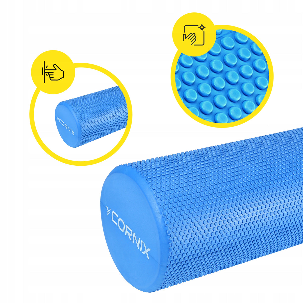 MASSAGE ROLLER CORNIX 45 CM WITH PROJECTIONS MEDIUM HARD REGENERATION Manufacturer code XR-0304