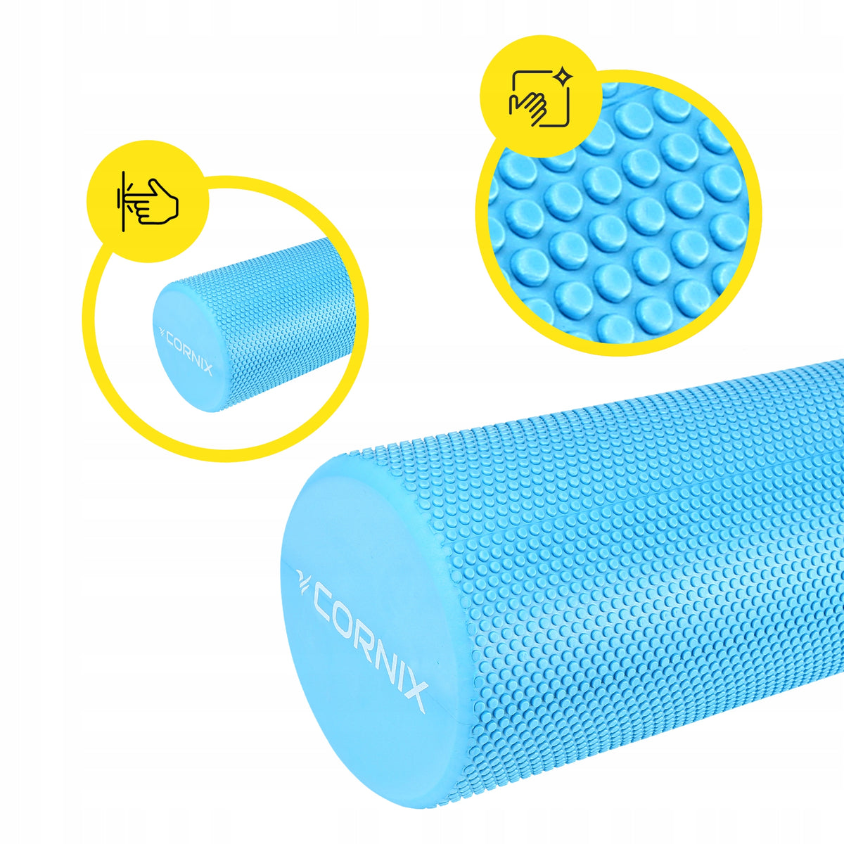 MASSAGE ROLLER CORNIX 90 CM WITH PROJECTIONS MEDIUM HARD REGENERATION Manufacturer code XR-0316