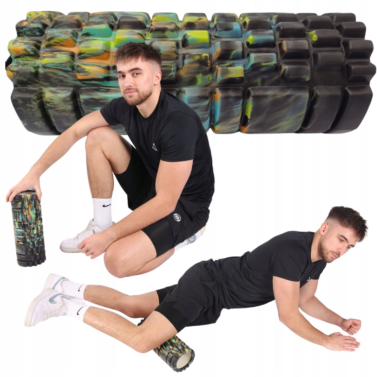 MASSAGE ROLLER FOAM SMOOTH FOR EXERCISE RAHABILITATION 33CM Brand Fit4Med