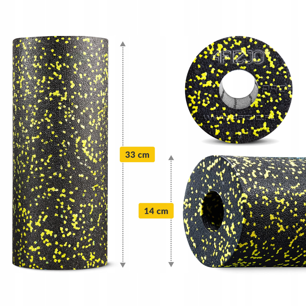 MASSAGE ROLLER FOAM SMOOTH FOR RAHABILITATION EXERCISES EPP 33 CM Brand 4FIZJO