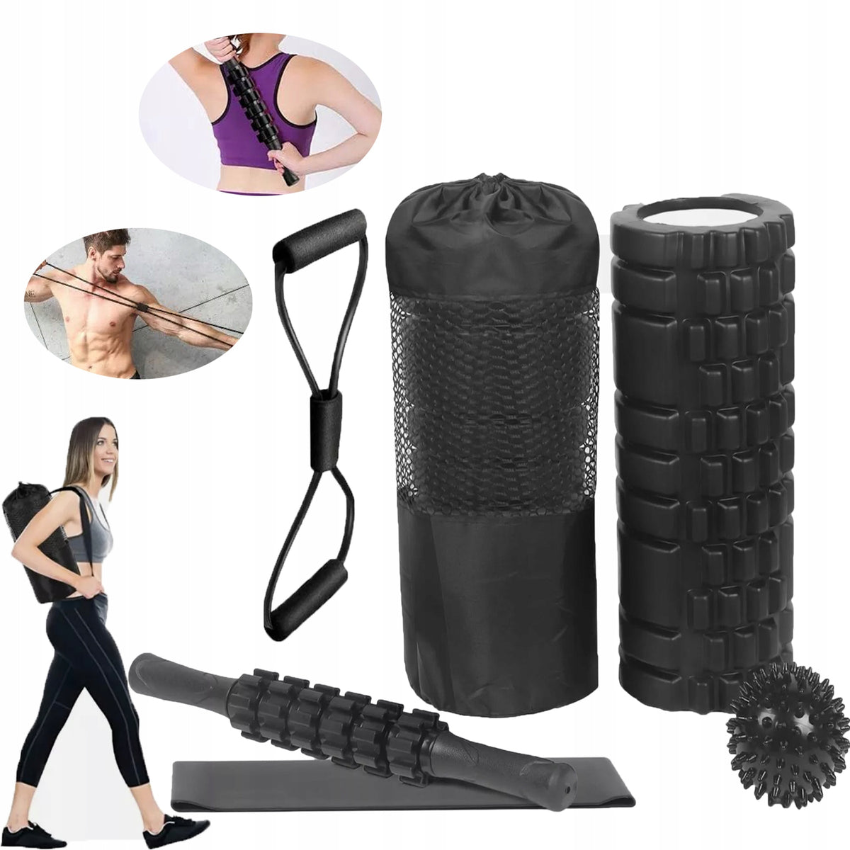 MASSAGE ROLLER SENSORY BODY MASSAGER FOR EXERCISE STRETCH