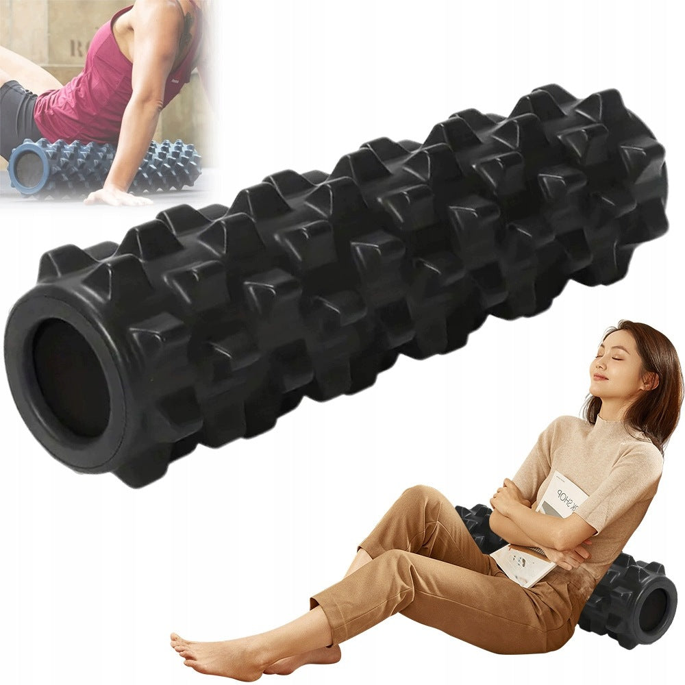 MASSAGE ROLLER WITH 3D PROJECTIONS - CROSSFIT FITNESS EXERCISE ROLLER