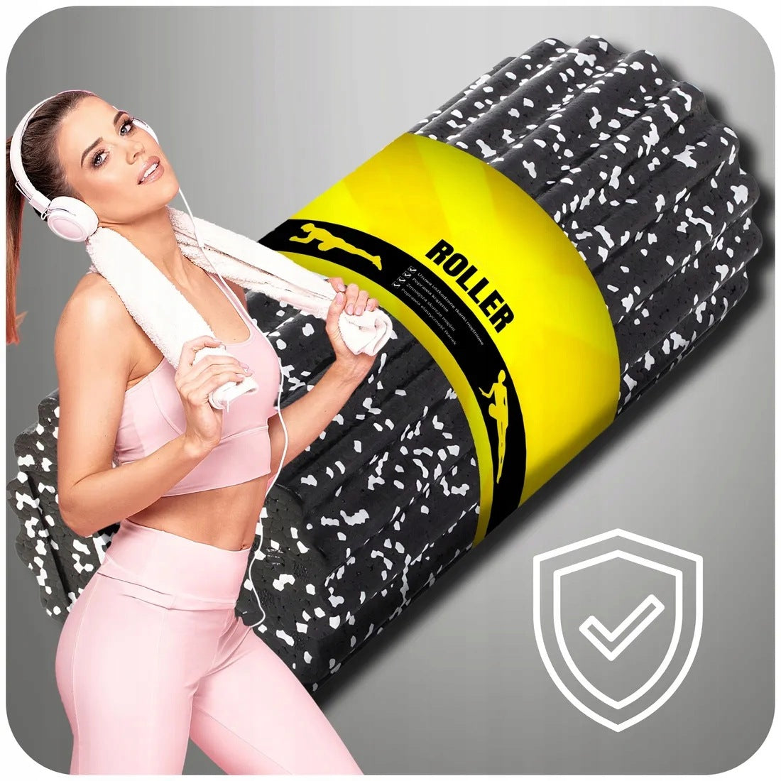 MASSAGE ROLLER WITH EXERCISE PROJECTIONS ROLLER CROSSFIT MASSAGER Manufacturer code ROLLER DO MASAŻU Z WYPUSTKAMI ĆWICZEŃ WAŁEK
