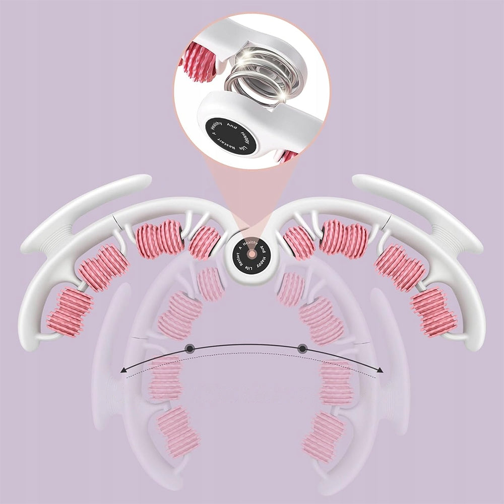 MASSAGE ROLLER WITH REMOVABLE HANDLE MASSAGER ADJUSTABLE 360° 25,5 X 24,99 CM Model Masażer do ciała karku szyi ud rąk ręczny