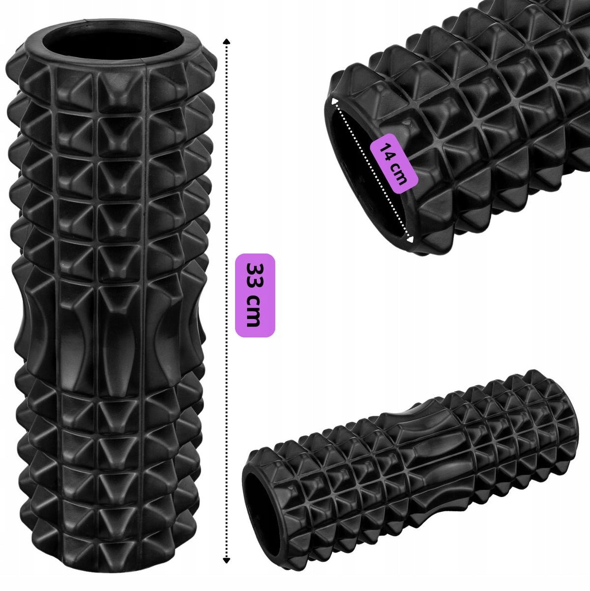 MASSAGE ROLLER WITH SPIKES EVA CROSSFIT FITNESS FOR ROLLING GIFT Manufacturer code 5197