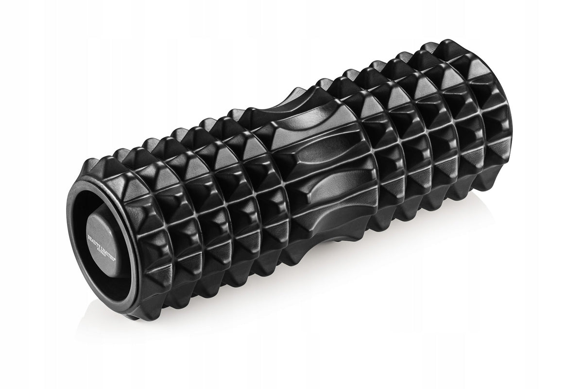 MASSAGE ROLLER WITH STUDS SPIKES FITNESS ROLLER FOAM EVA 33 CM Manufacturer code BLF-13BK