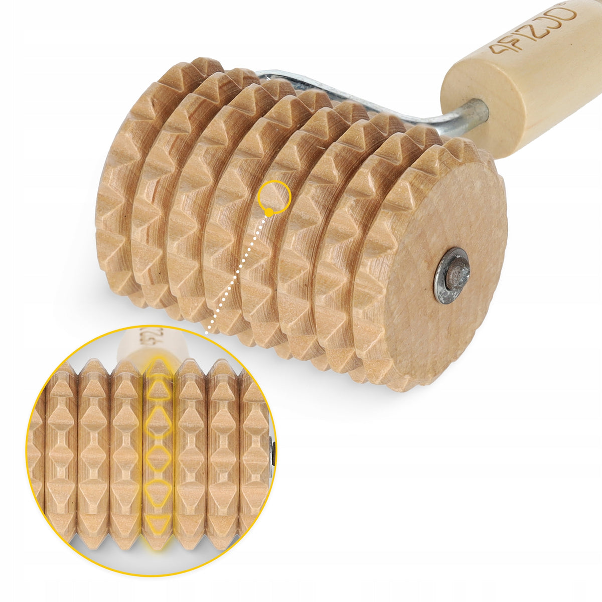 MASSAGE ROLLER WOODEN ROLLER WITH PROJECTIONS BODY HANDLE UNIVERSAL EAN (GTIN) 5905973400268
