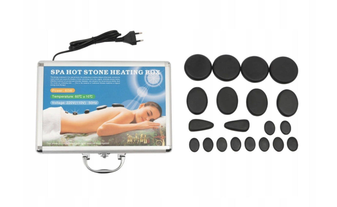MASSAGE SET BASALT STONES HEATED HOT HEATER x20 Brand no brand