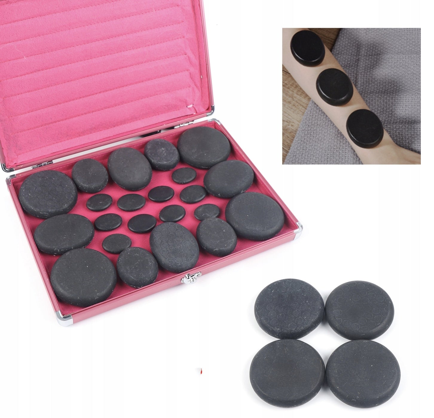 MASSAGE SET BASALT STONES HEATED HOT HEATER x20 Manufacturer code 58647465