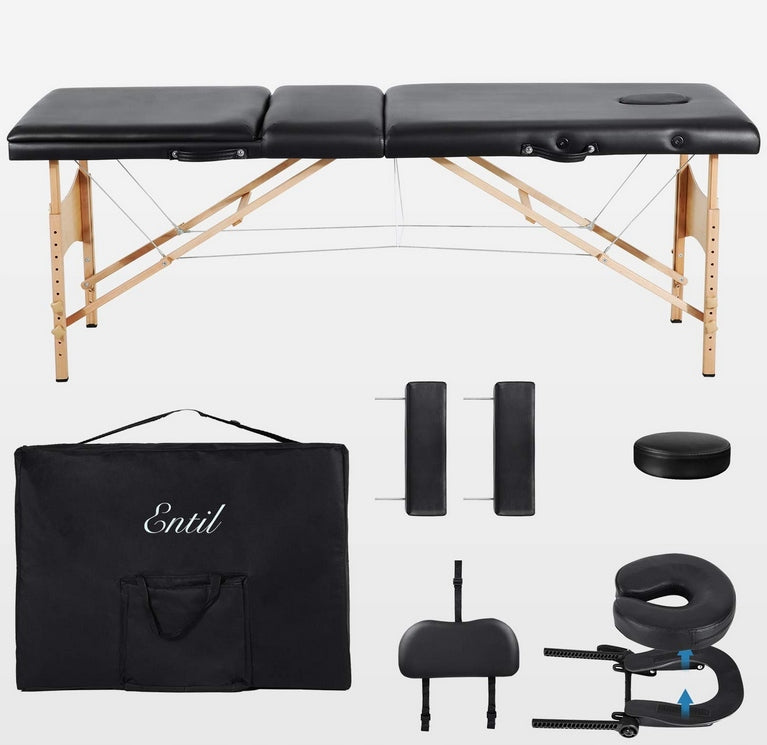 MASSAGE TABLE/BED 3 SECTIONS WOOD PORTABLE EAN (GTIN) 0764784435259