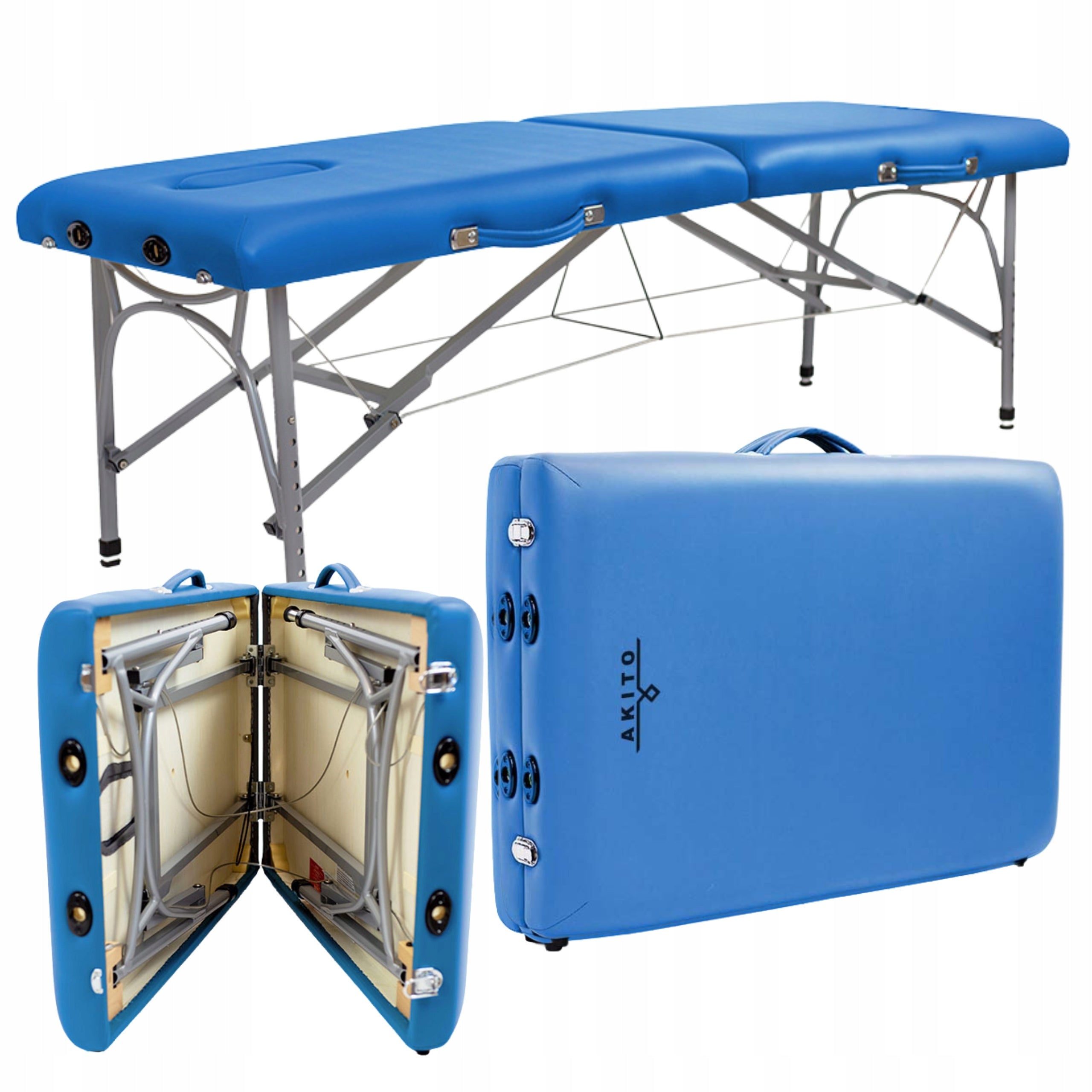 MASSAGE TABLE FOLDING ALUMINUM ZEUS WITHOUT EQUIPMENT 60CM AKITO