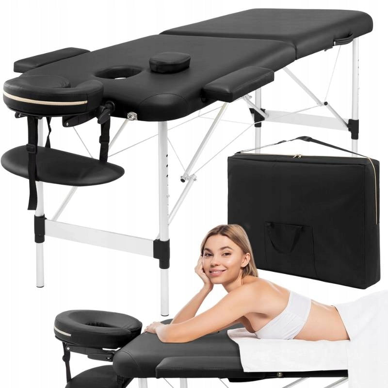 MASSAGE TABLE folding portable couch 4FIZJO aluminum adjustable 60 cm