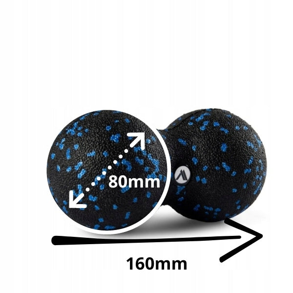 MASSAGER 80mm DOUBLE HARD BALL DUOBALL MASSAGE ROLLER MASSAGER FOR TRAINING Brand MSport