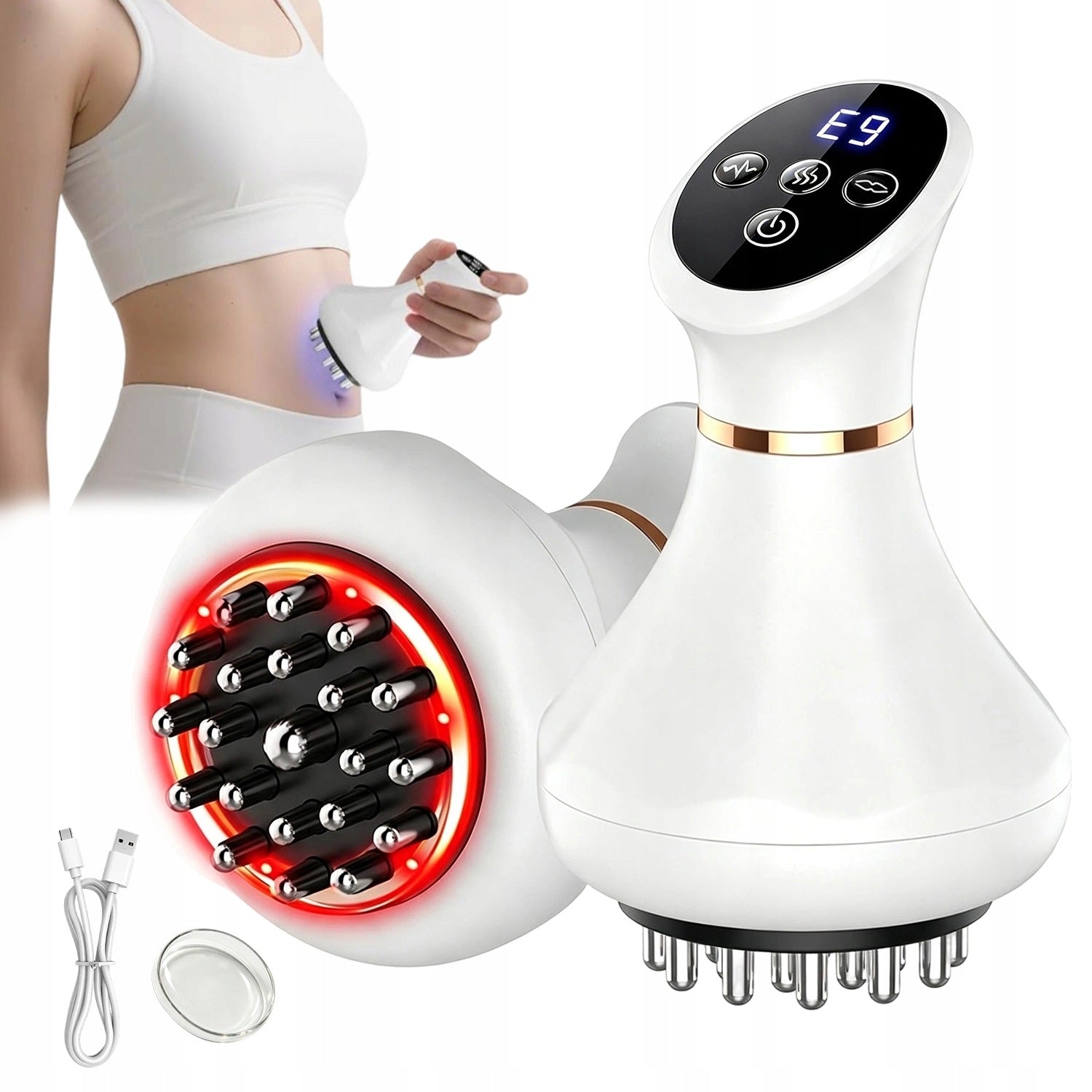 MASSAGER ANTI-CELLULITE SILHOUETTE MICROCURRENTS 3D FIRMING USB 9 LEVELS