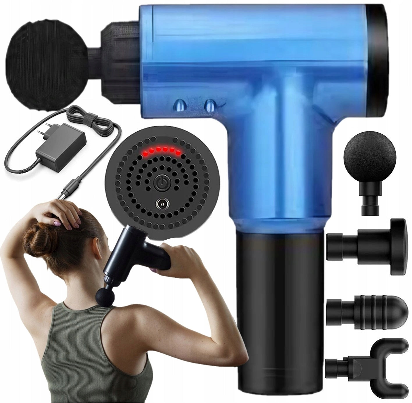 MASSAGER BODY MASSAGE GUN PRO WITH RECHARGEABLE BATTERY POWERFUL