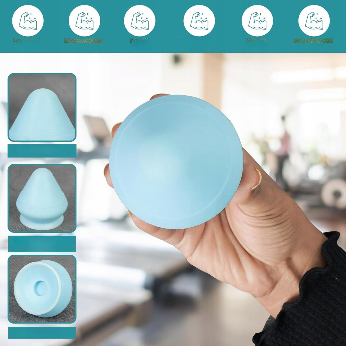 MASSAGER CONICAL FASCIA BALL DEEP MUSCLE REHABILITATION SUCTION CUP Packaging status original