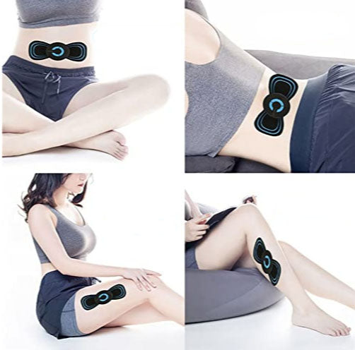 MASSAGER ELECTROSTIMULATOR NECK ABDOMINAL MUSCLES EMS 6 MODES PILOT PATCHES Batteries included no
