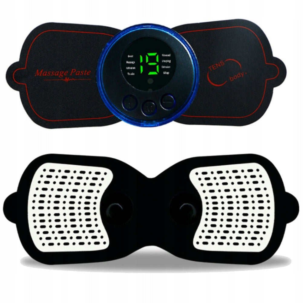 MASSAGER ELECTROSTIMULATOR NECK ABDOMINAL MUSCLES EMS 6 MODES PILOT PATCHES