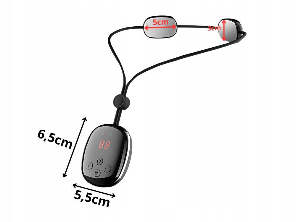 MASSAGER ELECTROSTIMULATOR NECK USB 15 POWER 4 HEATING MODES NECK MASSAGE EMS Product weight with unit packaging 0.15 kg