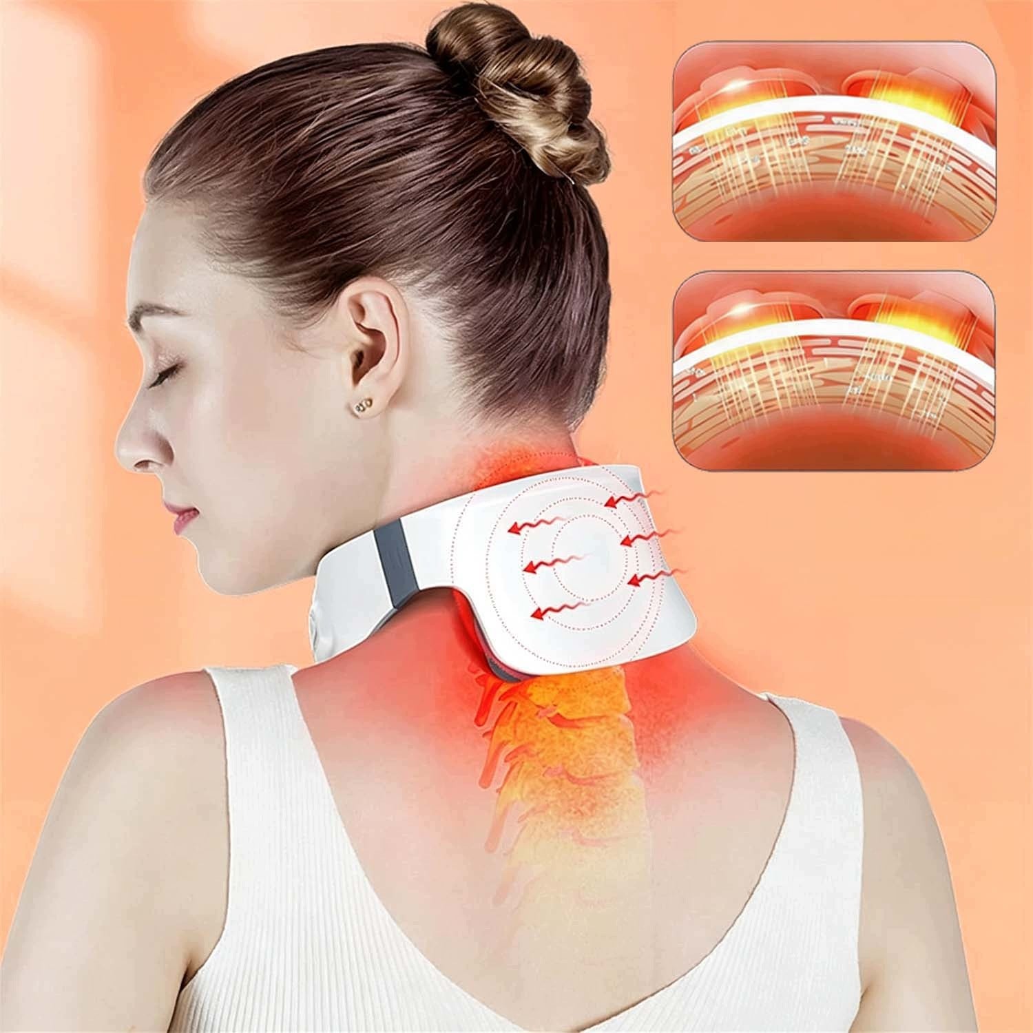 MASSAGER EMS CERVICAL SPINE HEATING WIRELESS ELECTRIC 6 MODE Packaging status original