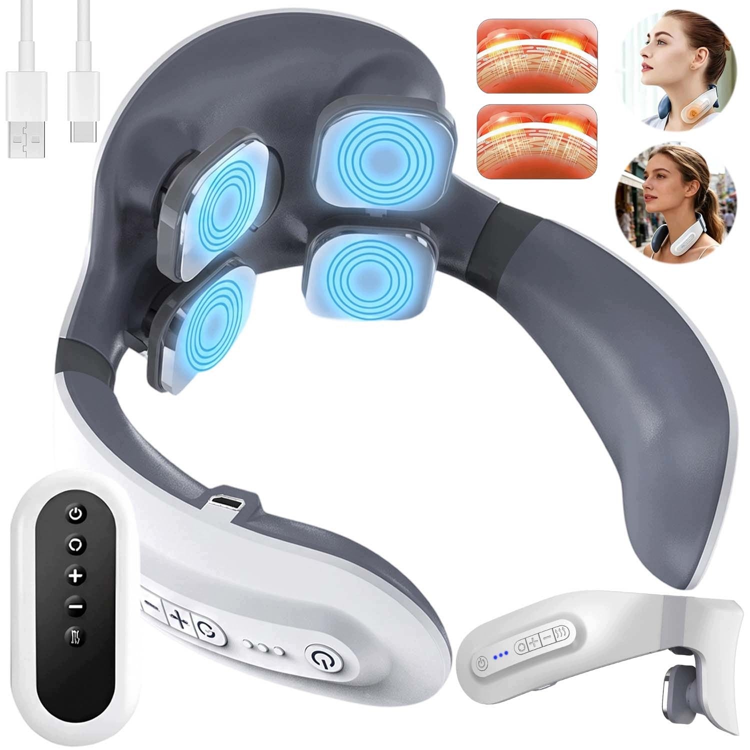 MASSAGER EMS CERVICAL SPINE HEATING WIRELESS ELECTRIC 6 MODE