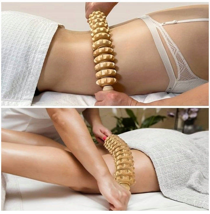 MASSAGER FLEXIBLE WOODEN ROLLER FOR CELLULITE PL BODY ANTI-CELLULITE Manufacturer code MASAŻER DREWNIANY PROFILOWANY AKITO