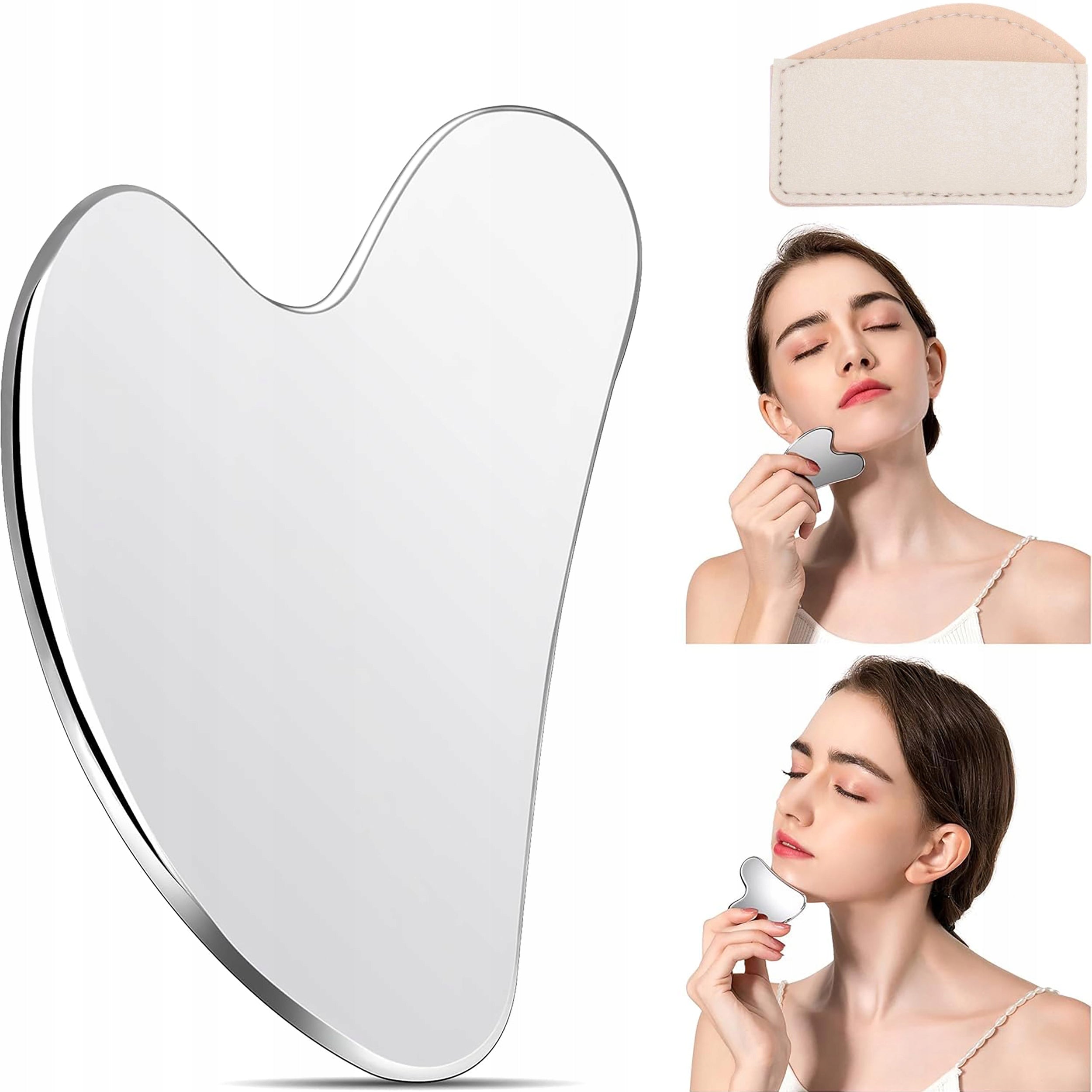 MASSAGER GUA SHA PLATE FOR FACE MASSAGE METAL STAINLESS STEEL SURGICAL