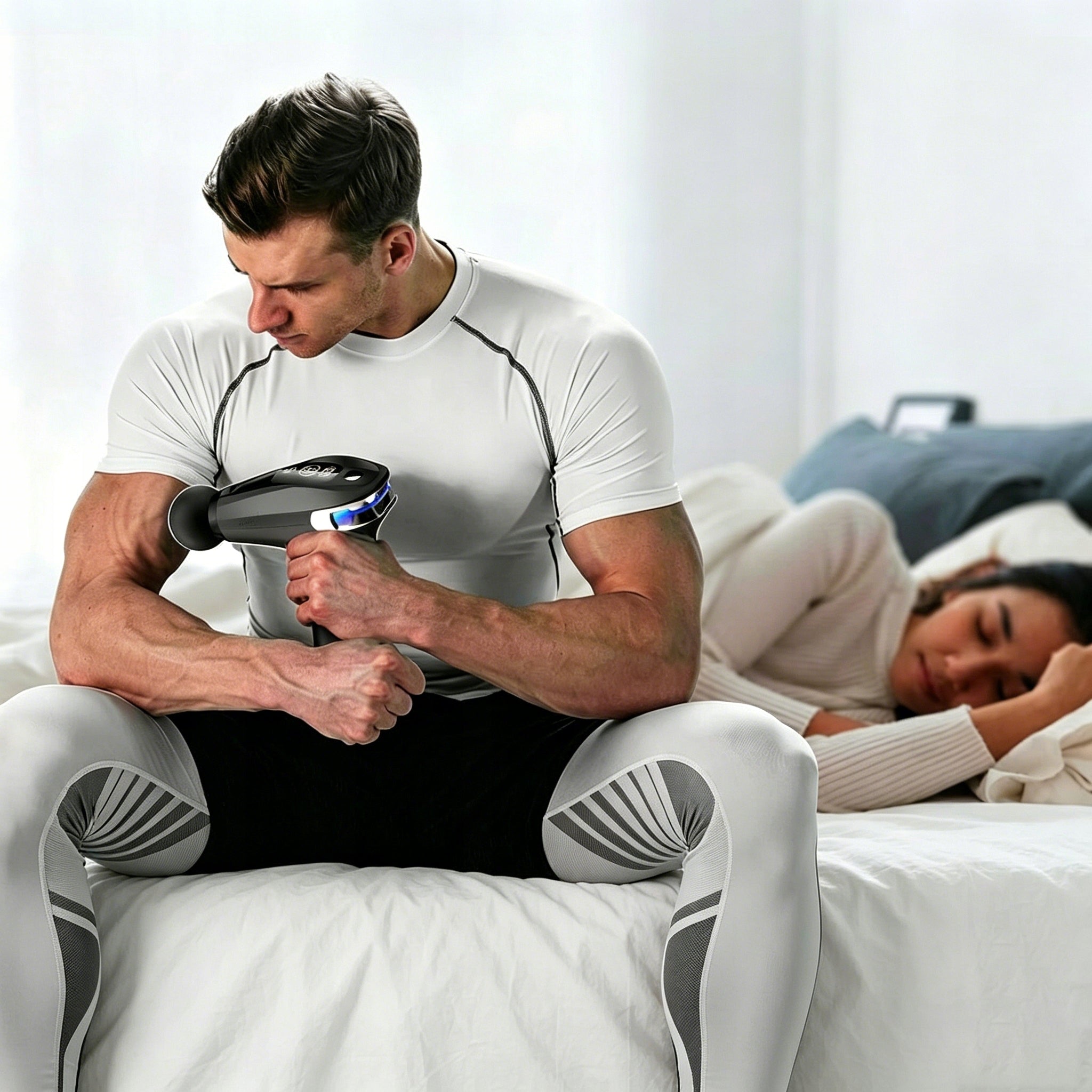 MASSAGER MASSAGE GUN STRONG BLACK MASSAGE GUN LCD 8SPEEDS SET Packaging status original