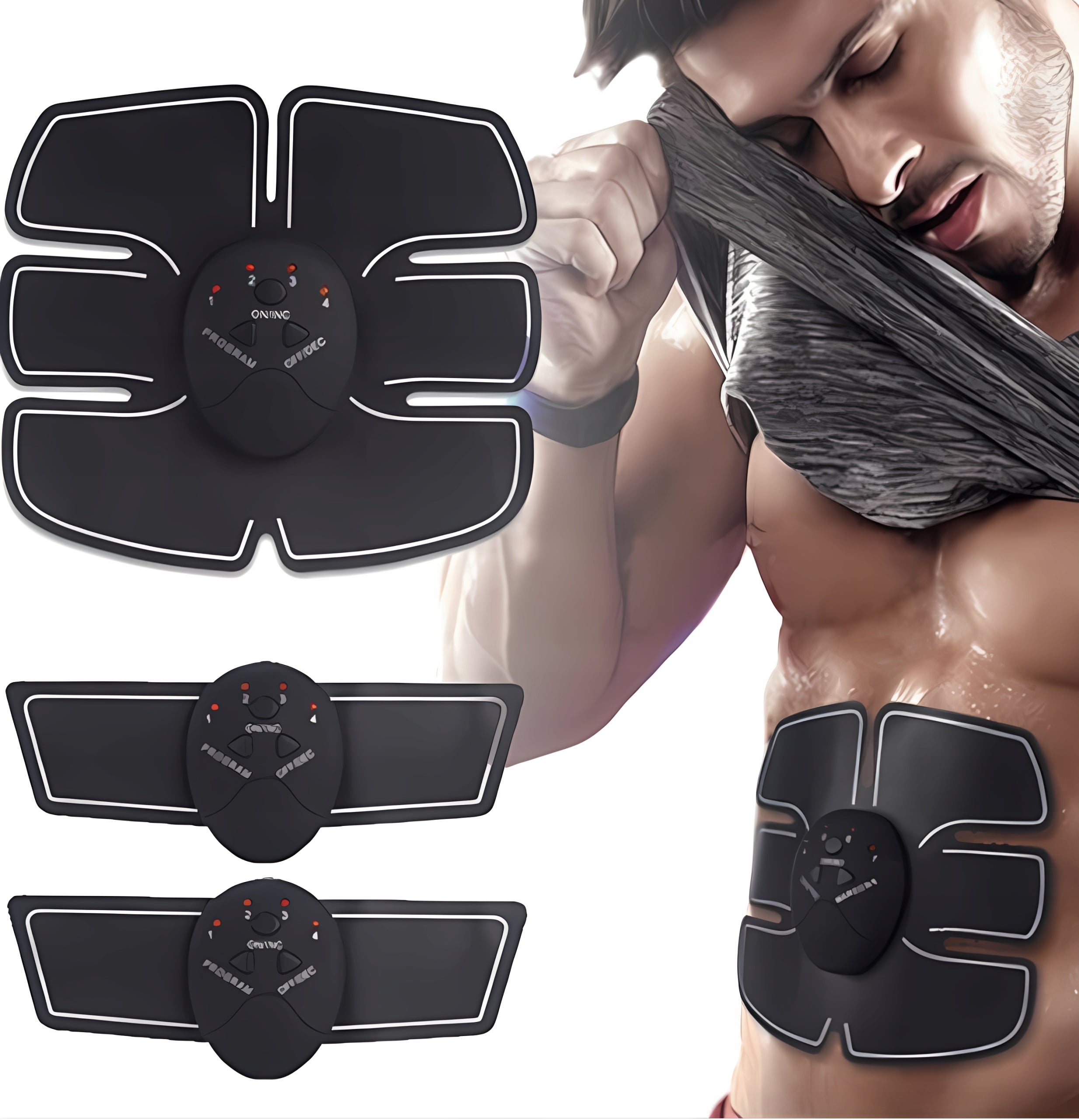 MASSAGER NECK ELECTROSTIMULATOR ABDOMINAL MUSCLE EMS SET OF 3PCS