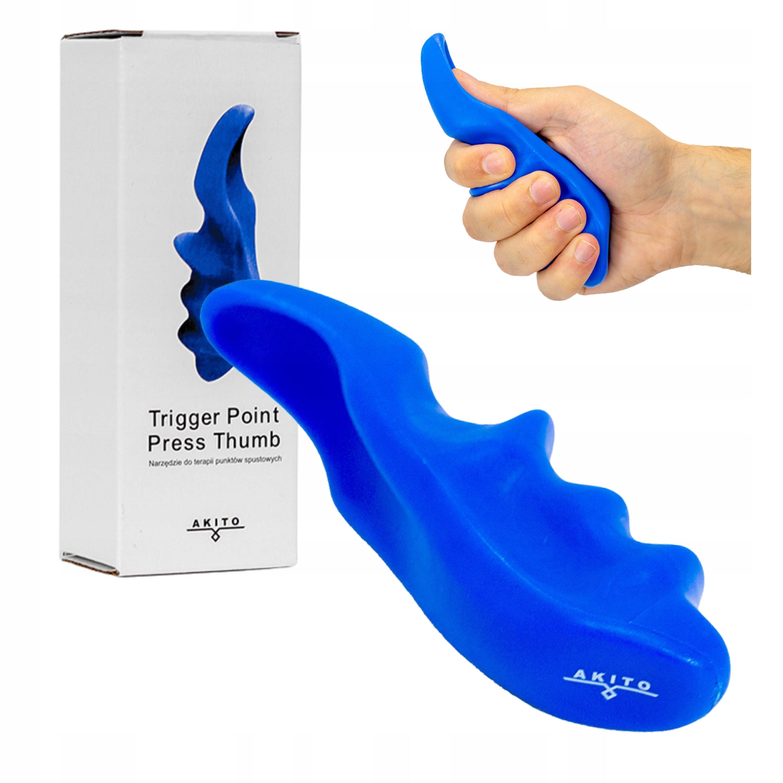 MASSAGER OVERLAY FOR TRIGGER POINT THERAPY THUMB 13CM NAVY BLUE AKITO