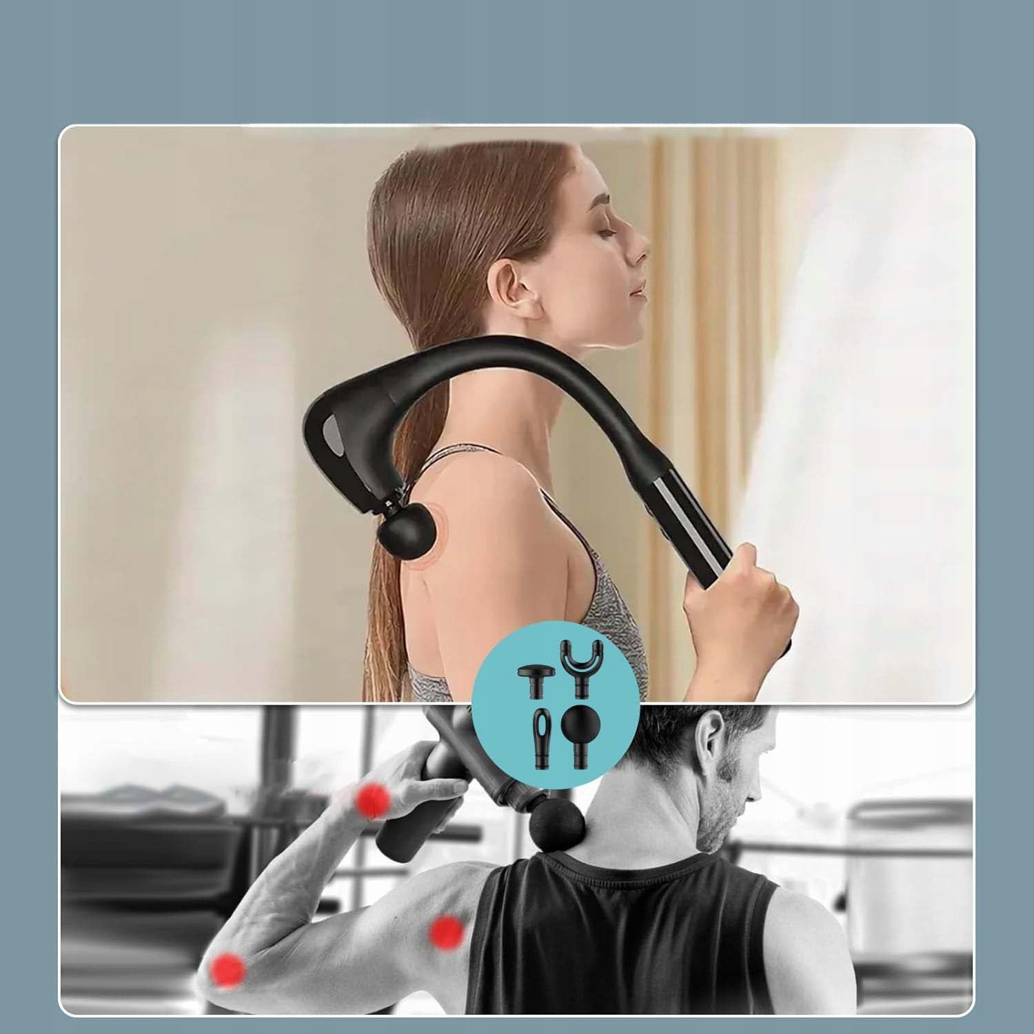 MASSAGER VIBRATION GUN FOR NECK MASSAGE BODY BACK 4TIPS 5-speed Medical device no