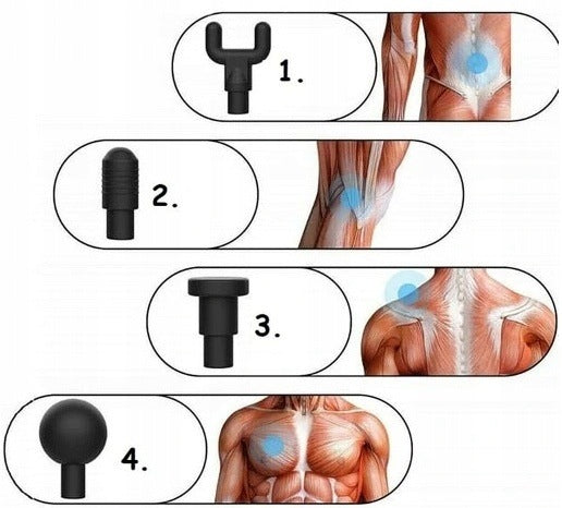 MASSAGER WIRELESS MASSAGE GUN FOR BACK BODY 4 TIPS USB-C Packaging status original