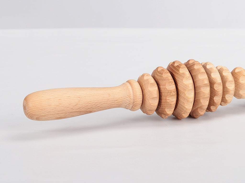 MASSAGER WOODEN ANTI-CELLULITE BODY ROLLER Color brown