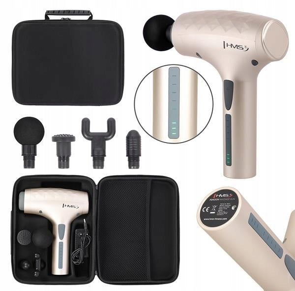 MASSAGER gun with replaceable tips VIBRATING Brand HMS
