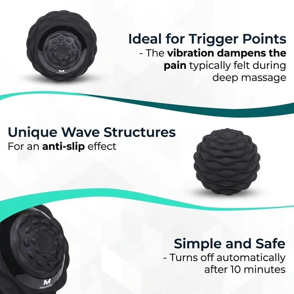 MASSAGERR Massager Vibrating Massage Ball Black
