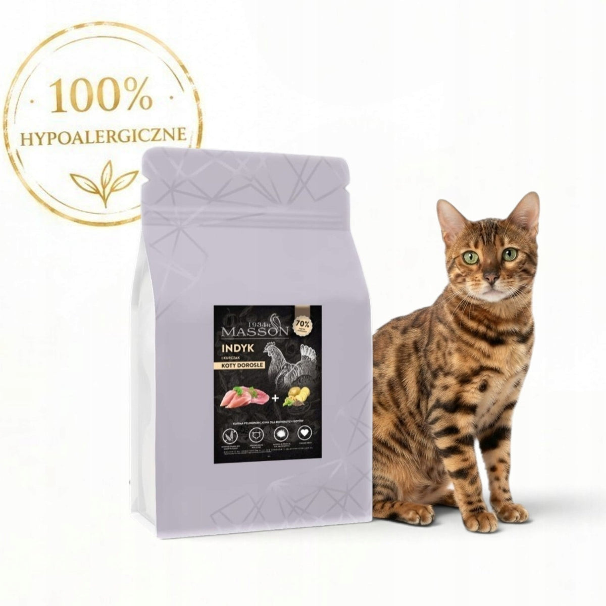 MASSON picky cats/active/active Turkey, chicken 70% 1,5kg