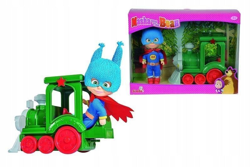 Lėlė - superherojė su traukiniu Simba Maša ir Lokys, 109302119