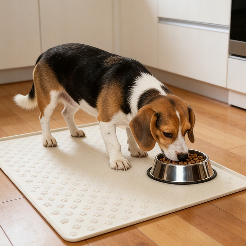 MAT CAT DOG BOWL PAD SILICONE 48x30 SOFT DURABLE Color white