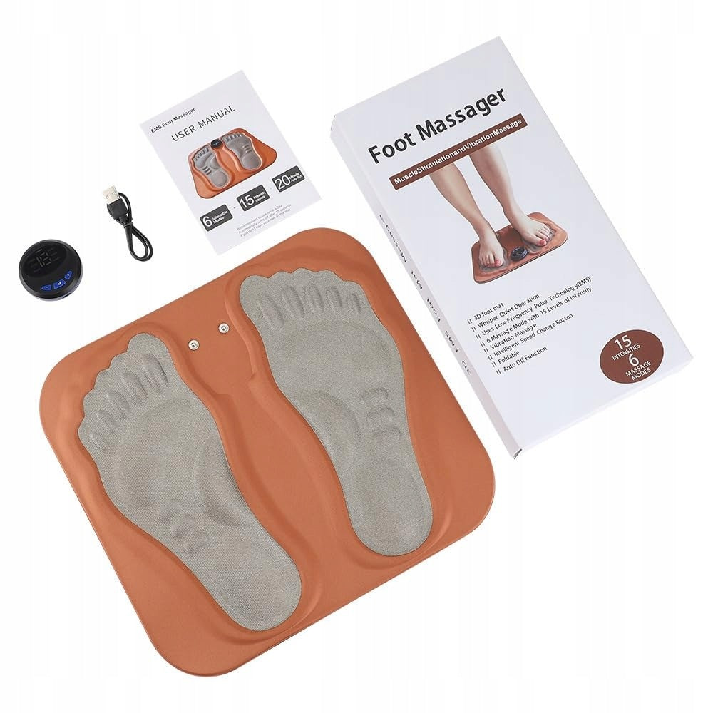 MAT EMS FOOT MASSAGER MUSCLE ELECTROSTIMULATOR 6 MODES 15 POWER LEVELS Brand no brand