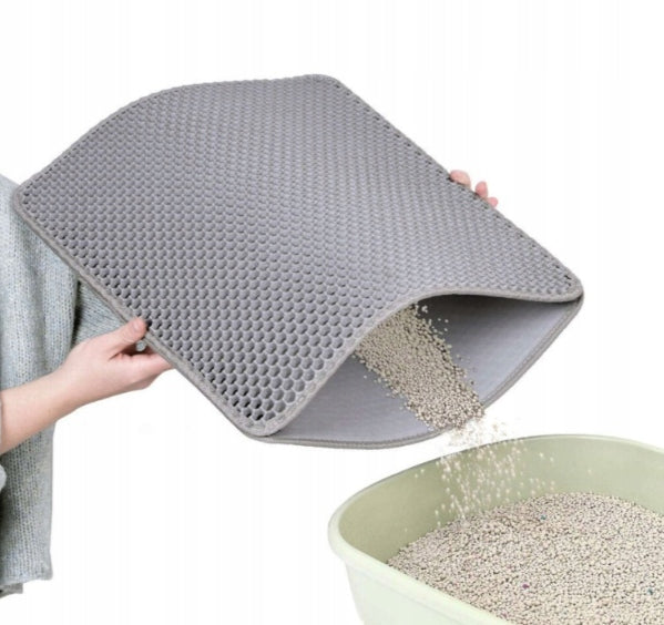 MAT FOR LITTER BOX CAT WIPER GREY WATERPROOF PAD 61x38cm Manufacturer code RE-1201