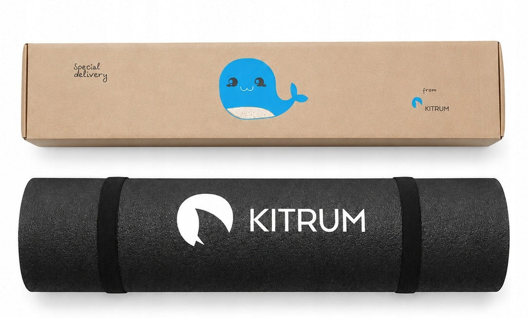 MAT FOR YOGA KITRUM BLACK MAT 180x60x1 cm
