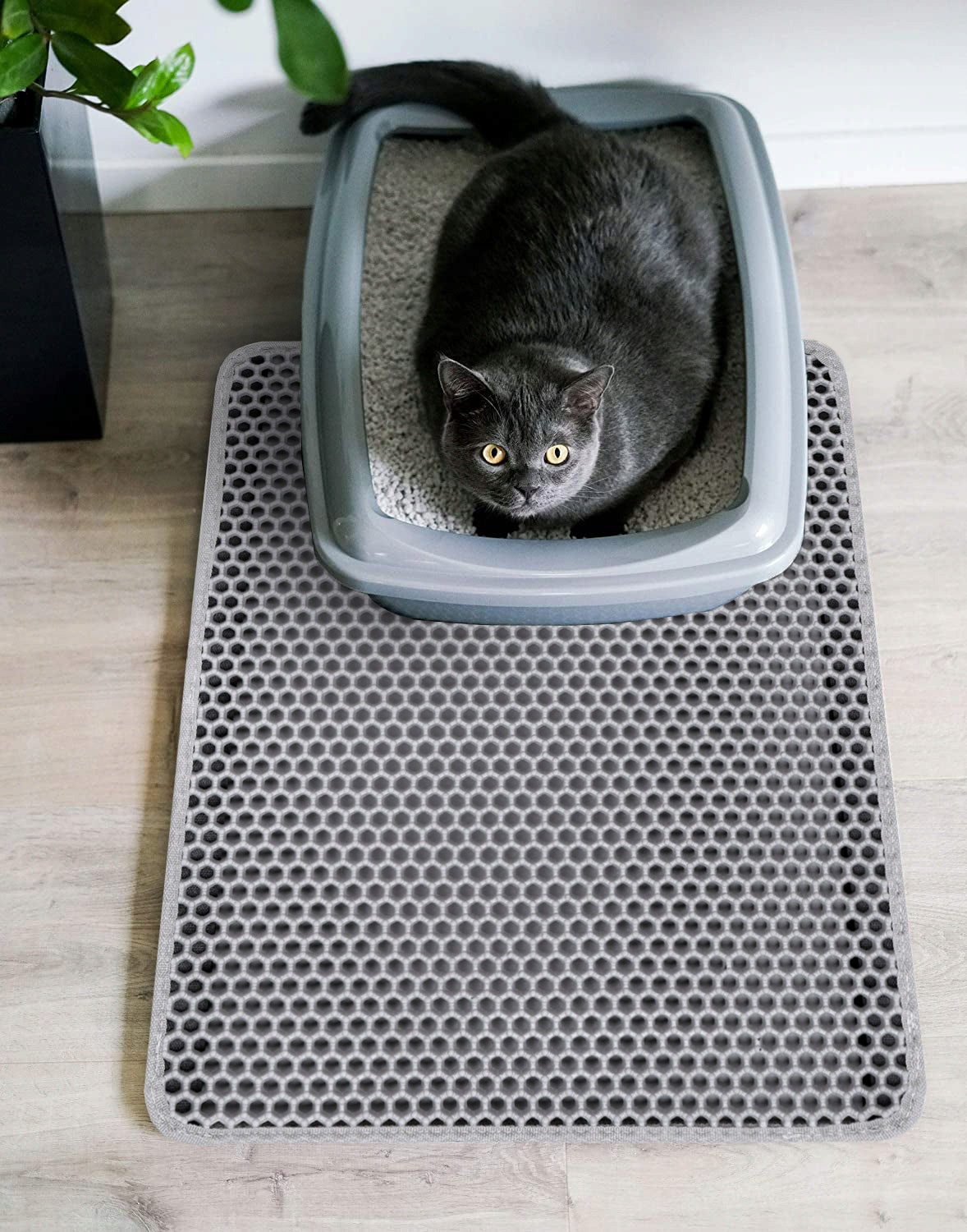 MAT LITTER BOX WIPER FOR CAT ANIMALS FOR LITTER PAD GREY EAN (GTIN) 4027309918887